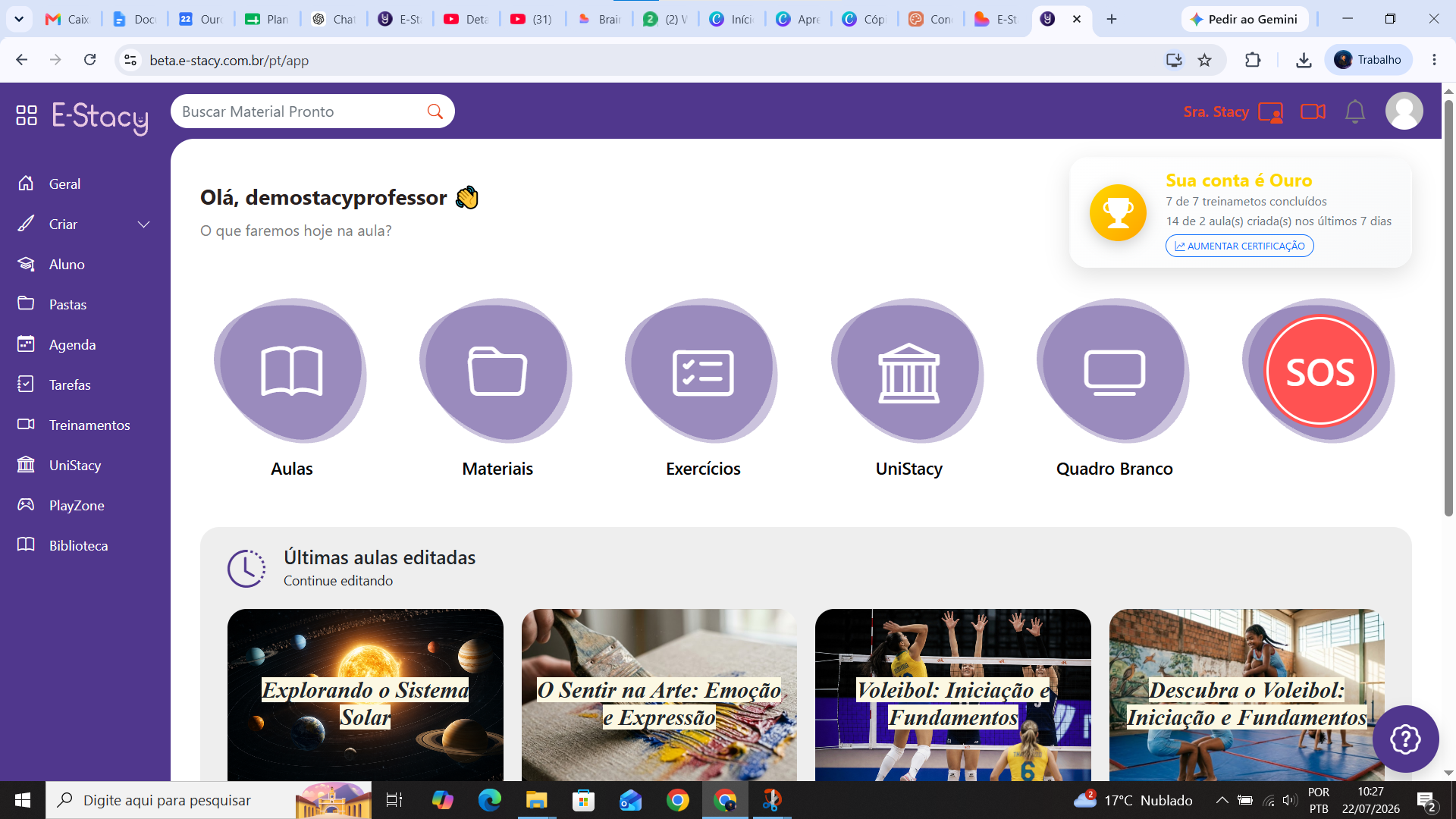 Slide de aula E-Stacy